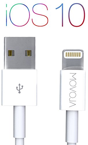 MOVOJA® [Lightning Ladekabel 1 Meter] + [Wallcharger Lightning] für Strom und Datentransfers Lightning-Ladekabel | Lightning-Ladegerät inklusive USB-Adapter / Ladeadapter mit Quick-Charge Funktion |geeignet für iPhone 5 / iPhone 6 / iPhone 7 / iPhone 7 Plus / iPad Air / iPod Nano uvm. Lightning Lade SET 1 - 2
