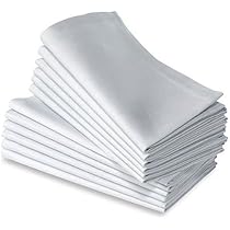 Lot De 6 Serviettes De Table En Coton Blanc - 41x41 Cm - Parfait Pour Restos, Hôtels Et Fêtes
