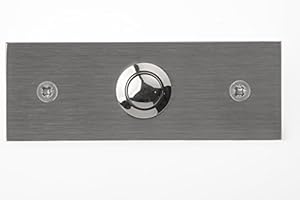 HUBER Campanello a Pulsante da Incasso in Acciaio Inox e Ottone - Interruttore per Campanello