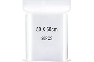 YOFADCI Resealable Clear Plastic Bags, Sealed Bag, Storage Bag, Press Seal Bags, Thickening and Durable, Apply to Quilts, Blankets, Clothing Storage ect. 19.7x23.6"(50x60cm) 20PCS