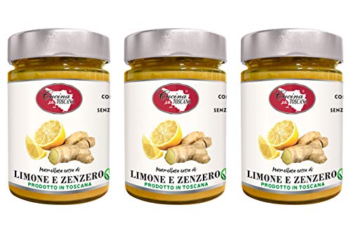 Marmellata extra di Limone e zenzero Qualità Artigianale 3x320g Cucina Toscana
