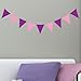 Large Bunting Wall Stickers - Choose from 24 Colours - Perfect for Nursery, Kids room, Childs Bedroom - 9 Pieces of Flag / Garland - Mix and Match to suit your room - Wall Art Decal Decoration (Light Blue)