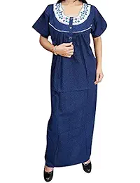 Indiatrendzs Women's Nighty Cotton Printed Summer Nightwear Chest 46