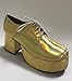 Produktbild sowest Fancy Dress Mens 70er Jahre 80er Jahre Party Plattform Weiß Silber Gold Schuhe