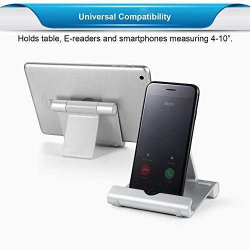 iVoler Tablet Halterung Multi-Winkel Aluminium Tablet Ständer Handy Halter Holder für Tablets, iPad, E-Reader und Smartphones, iPhone 7 / 7 Plus / 6S / 6 / SE / 5S / 5, Samsung Galaxy S8 and S8+, S7 edge / S6, Huawei p9 lite und weitere – Weiß - 3