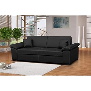 Chloedesign Zabel2 Canapes Polyurethane Noir Unique Amazon Fr