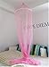 Mosquito Net Fly Mosquito Net for Single or Double Beds Pink