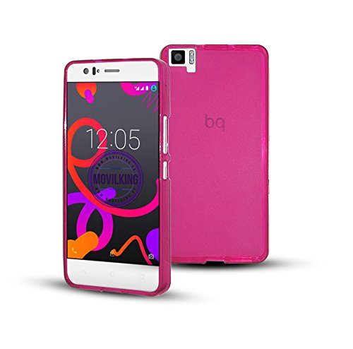Funda de Gel Silicona para BQ AQUARIS M5 color ROSA - Envio por mensajeria URGENTE