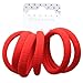 Set of 6 Red Soft Jersey Endless Hair Elastics Bobbles Bands