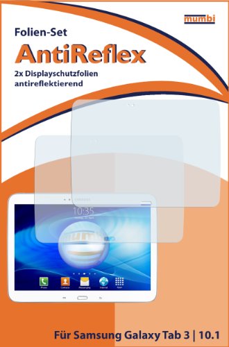 2x mumbi Displayschutzfolie Samsung Galaxy Tab 3 (10,1 Zoll) Schutzfolie AntiReflex matt - 2