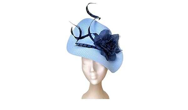 pale blue fascinator hat