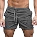 Produktbild showsing Herren Sport Hose Atmungsaktiv Badeshorts Schnell Surf-Shorts Trainingshose Sweatshorts Kurze Schnell Trocknend Sommer Strand Jogginghose Mit Kordelzug Stretch Regular Fit (Grau, XL)