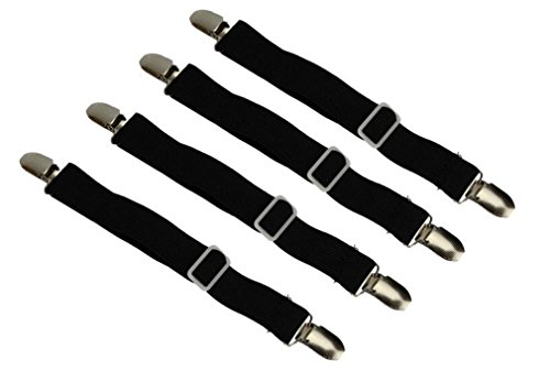elinka Verstellbare Clips Bett Tabelle gurthalteband Strapse Bett Tabelle Greifer Halterungen Band Bezug Matratze Strapse Greifer Halter Set von 4