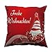 Produktbild Junjie-Weihnachten Kissenbezug, Glitter Cotton Soft Sofa Throw Decor Lendenkissen Pillow Case Baumwolle Kissenbezug Home Größe: 45 X 45 cm