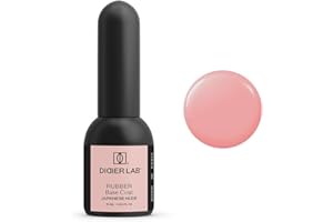 Didier Lab - Premium Rubber Base Gel Sans Hema & TPO Japanese Nude 10ml - Vernis Semi Permanent à Ongles UV - Base Coat Semi Permanent Manucurist - Nail Art Gel UV Ongle Couleur
