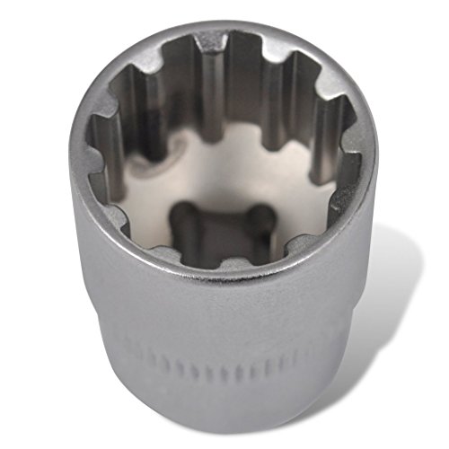 vidaXL Vielzahn Steckschlüssel Satz Schraubnuss Werkzeug Torx Nüsse 13tlg+Metallschiene - 3