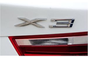 BADGESWELT E690 X3 - Adesivo per auto con logo 3D, con scritta sul retro