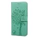 Produktbild Moto Z4 Play Handyhülle Handytasche Baum Muster Moto Z4 Play Hülle Case PU Leder Tasche Flipcase Cover Schutzhülle Ständer Geldklammern Magnet Klapphülle Schale Bumper hardcover Minzgrün