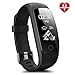 Price comparison product image Fitness Tracker with Heart Rate, Willful Fitness Bracelet Waterproof Activity Tracker Pedometer Bracelet Sport Watch with Heart Rate Monitor Sleep Tracker Calorie Counter for iPhone IOS, Android for Women and Men, black