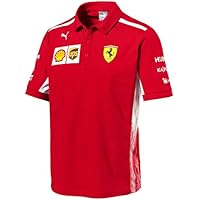 Polo oficial del equipo de Fórmula 1 de la escudería Ferrari de 2018, de Puma, rojo, Mens (L) Chest 42-44 inches