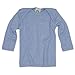 Cosilana - Baby T-Shirt Long Sleeve3-7 months (Height 23-27) (62/68), Blue heather, 45% Organic Cotton, 35% Organic Merino Wool, 20% Silk