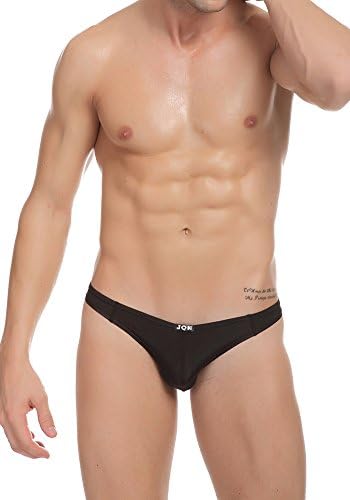 DOOXIUNDI Men's Underwear Ultrathin Ice Silk Big Thong Briefs Single Or Pack (S, black)