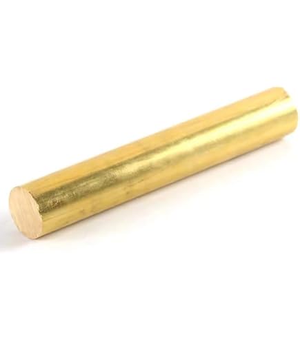 Aste Ottone Massiccio Sourcing Map - 10mm X 102mm H62 Per Tornio Fai Da Te
