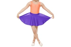 BODYWEAR LTD - Girls Short Circular Nylon Skirt – Shiny Flared Pleated Mini Skater Skirt - Lightweight - High Waisted – Perfect for Dance, Party, Ballet, Sports