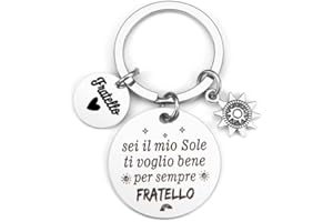 BOMEON Regalo Fratello Portachiavi Fratello Regalo Fratello Compleanno Regalo per Fratello Regali Fratello Regali Fratello Compleanno Regalo Amica per Fratello Regalo Fratello Maggiore Natale