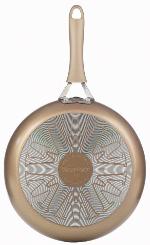 WearEver C944SA64 Pure Living Nonstick Ceramic Coating PTFE-PFOA-Cadmium Free Dishwasher Safe Oven Safe Cookware Set, 10-Piece, Gold