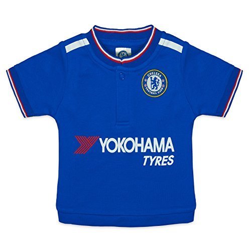Chelsea FC Official Football Gift Baby Boys T-Shirt Blue White 12-18 Months