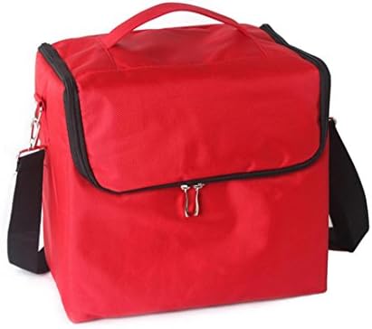 Makeup Bags,Lanowo Simple and Elegant High-grade Oxford Cloth Cosmetic Storage Box Bag Large Capacity Portable Toiletry Travel Bag Make-up Bag Hand Case Bag (red)