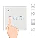 Price comparison product image Konesky WiFi Smart Touch Switch Compatible with Alexa and Google Home, 3-Gang Wireless Glass White Touch Panel Timer Wall Light Switch Smart Phone Remote Control (Neutral Wire Required), White