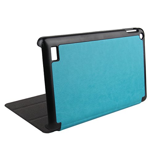 2015 New Fire 7“ Hülle Fall Tasche -SOONHUA Premium-Leder-Folio-Standplatz-Fall-Schlag-Abdeckung für Amazon New Fire 7 “ Tablet (7-Zoll-Tablet, 5. Generation – 2015 Modell) (Blue) - 8