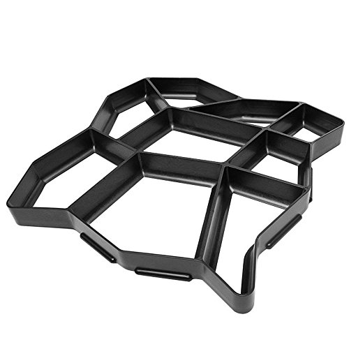 MCTECH® D.I.Y. Betonform Schalungsform BetonPflasterform Pflastermacher Zufällige/ Rechteck Muster von , Gehwegen, Trittsteinen, Garten (Zufällige Muster, 3 Stücke) - 3