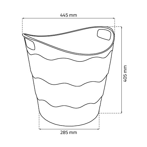 Flexibler Wäschekorb Tragekorb Aufbewahrungskorb Korb grün - 2