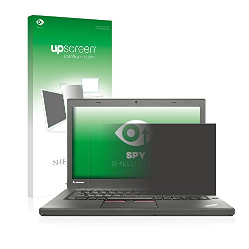 upscreen Spy Shield Filter Blickschutzfilter Lenovo ThinkPad T450 (Non-Touch) - Blickschutz, Sichtschutz, Kratzfest, Blendschutz, Made in Germany