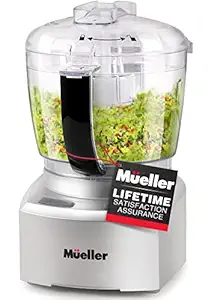 Mueller Ultra Prep Food Processor Chopper for Dicing, Grinding, Whipping and Pureeing ? Food Chopper for Vegetables, Meat, Grains, Nuts and Whisk for Eggs and Cream