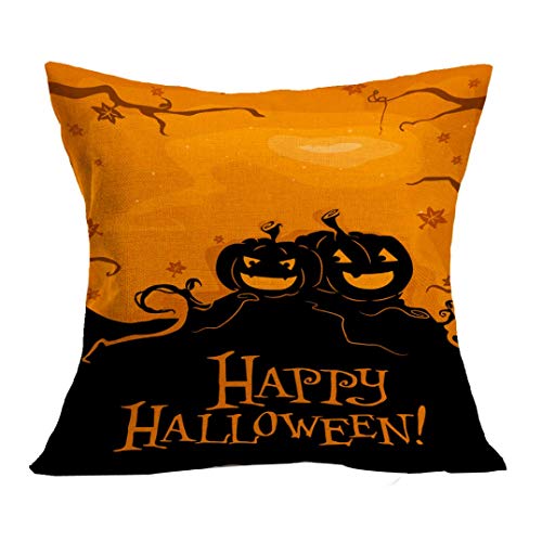 Preisvergleich Produktbild JUSTSELL New Arrivial Halloween Kürbis Muster Kissenbezug(45cm*45cm) Zierkissenbezüge Schlafsofa Home Deco Dekorationskissen Kissenbezug (Kissen ist Nicht im Preis inbegriffen)