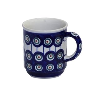 Boleslawiec Pottery Mug, 0.25 L, Original Bunzlauer Keramik, Decor 8