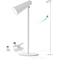 Xech Table Lamp for Study with Multiple Attachments 5-in-1 Rechargeable Desk and Floor Lamp Adjustable Brightness, USB-C Powerful Neodymium Magnets Reading Light for Students (Magneto II XL) (White)