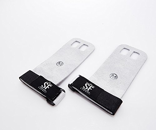 Suprfit Gymnastic Grips | Gymnastik Handschuh | Turn Riemchen | Hand Schutz | Crossfit Turnen Fitness WOD | Leder | Schwarz, Weiß oder Blau | XS bis XL - 4