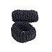 Mytoptrendz® Pack Of 2 Soft Large Thick Towelling Hair donut bobble Ponytail Elastic (Black)