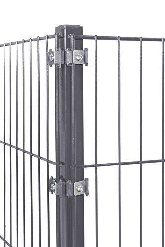 Eckpfosten für Stab- u. Doppelstabmatte anthrazit (RAL 7016) (150) - 3