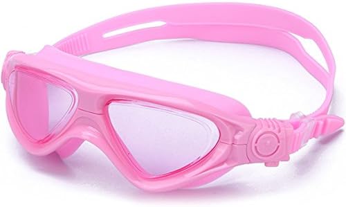 ZHIYIJIA Swimming Goggles Mask Kids Comfortable Big Frame Clear Wide Waterproof Anti-Fog For Early Teens Children Girls Boys-pink