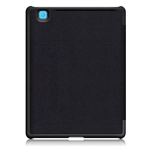 Kobo Aura H2O 2nd Edition Hülle, WindTeco Ultra Dünn und Leicht PU Leder Schutzhülle Tasche mit Auto Aufwachen / Schlaf Funktion für Kobo Aura H2O Edition 2 E-reader 6,8 Zoll 2017 Release, Schwarz - 3
