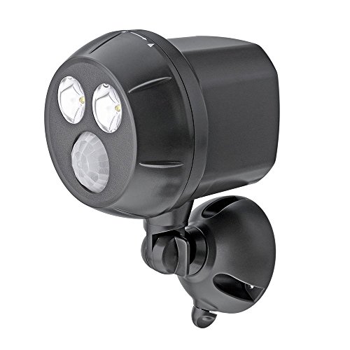 Mr Beams MB390 Foco LED UltraBright inalámbrico a batería, Impermeable de 300 lúmenes con Sensor de Movimiento, Color marrón, negro