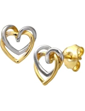 Citerna Damen-Ohrringe 9 Karat 375 Bicolor E1104YW