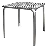 Medidas: 60x60x70 (alt) cm. Papillon 8042010 8042010-Mesa para terraza de Aluminio, 60 x 60 x70 cm, Plateado, 74x63x9 cm