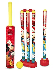 Disney Mickey 20-20 Cricket Set for Kids Bat & Ball Set Playing Outdoor and Indoor Sports Game Toy (20-20 Cricket kit)